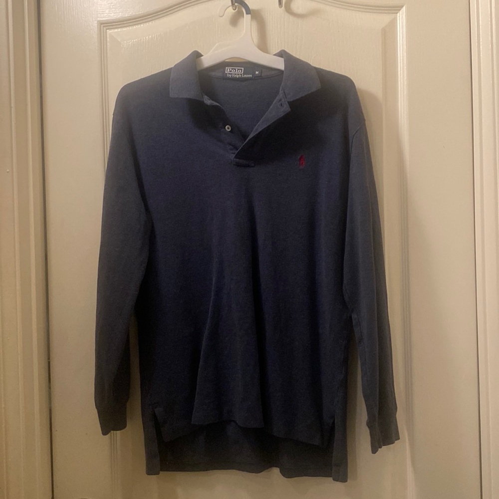 Long sleeve navy blue Polo by Ralph Lauren